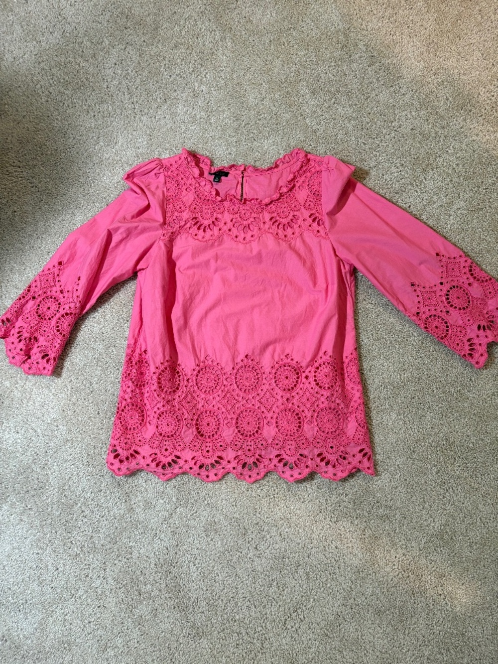 Talbots Eyelet top